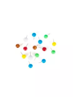 Térképtű, gömbfejű, 200 db, vegyes színű