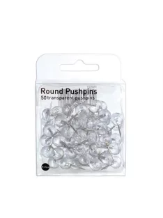 Térképtű, gömbfejű, 50 db, átlátszó
