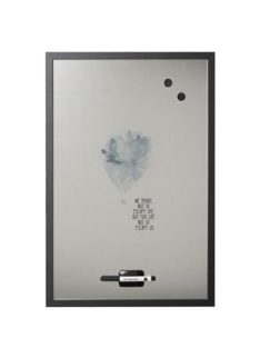   VICTORIA VISUAL Üzenőtábla, ezüst, mágneses, 60x40 cm, fekete fa keret, VICTORIA VISUAL, "Travel"