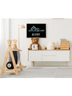   VICTORIA VISUAL Krétás tábla, fekete felület, nem mágneses, 30x40 cm, fakeret, VICTORIA VISUAL