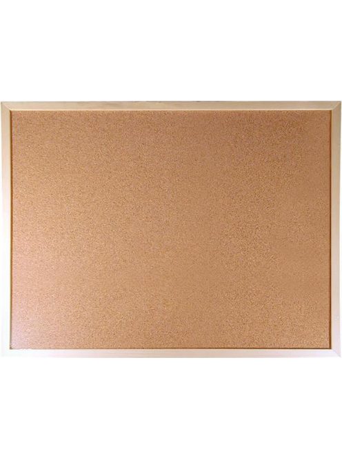 VICTORIA VISUAL Parafatábla, kétoldalas (parafa/parafa), 30x40 cm, fa keret, VICTORIA VISUAL