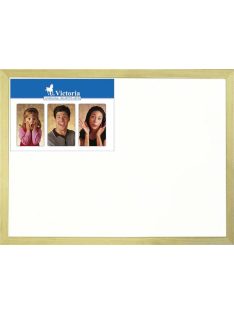   VICTORIA VISUAL Fehértábla, mágneses, 30x40 cm, fa keret, VICTORIA VISUAL