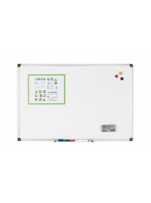 VICTORIA VISUAL Fehértábla, mágneses, 150x120 cm, alumínium keret, VICTORIA VISUAL