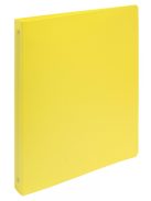 Gyűrűskönyv, A4, 4 gyűrűs, PP, A4-s maxi, 40 mm-s gerinc, PP, sárga