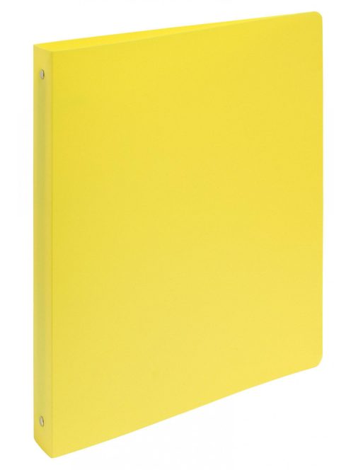 Gyűrűskönyv, A4, 4 gyűrűs, PP, A4-s maxi, 40 mm-s gerinc, PP, sárga