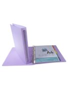 Gyűrűskönyv 4 gyűrűs, PP, Chromaline pasztell, A4 maxi, gerinc:  40 mm, PP, lila
