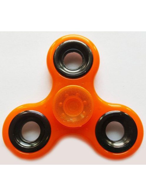 Fidget Spinner, ujjpörgettyű, foszforeszkáló, narancs